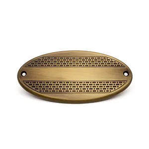 Cửa Tên mảng cosma hình bầu dục satin Bronze Brass cao cấp thủ công Made in Italy