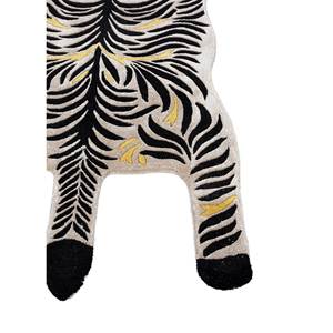 Tapis rectangulaire en laine et viscose tufté à la main Wild Wanderlust, motif animalier, pour la maison, le couloir, hauteur de poils moelleux - TRA-15107 - Product Image 4