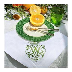 Serviettes de table classiques en coton 100% personnalisables pour mariages, dîners, banquets, fêtes et familles, super absorbantes, commandes en gros acceptées - Product Image 1