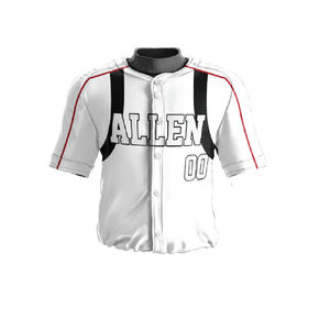 Jersey de béisbol para hombre personalizado, transpirable, de secado rápido, color blanco, novedad, uniforme deportivo, OEM disponible - Product Image 2