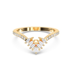 Anillo de diamante cultivado en laboratorio de 0,75 quilates, forma de corte brillante y marquesa, Plata de Ley 925, estilo bohemio sólido, Unisex - Product Image 1