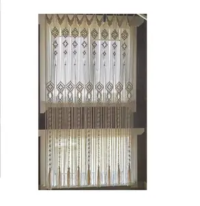 Handmade Backdrop Design Sample For Wedding And Party Macrame Door Curtain Hand Woven Boho Design