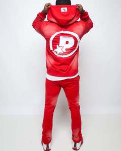 Chándal acampanado estampado para hombre con tarifa al por mayor, ropa de calle informal, chándal acampanado ajustado con logotipo personalizado para hombre, ropa de entrenamiento - Product Image 4