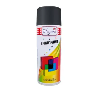 Pintura en aerosol negra 400ML para madera y metal Conserva las superficies de la corrosión y da un brillo y brillo maravillosos