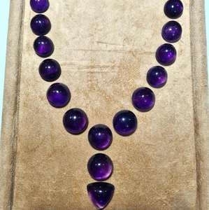 Pierres précieuses rondes en améthyste africaine naturelle, taille brillant, pour la création de bijoux - Product Image 1