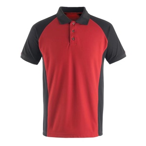 Vente en gros de polo de vêtements de sport en coton de couleur contrastée Polo à panneaux latéraux pour hommes Polo bicolore à panneaux latéraux en maille de sport - Product Image 3