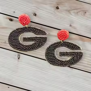 Boucles d'oreilles personnalisées Gameday perlées à la main à la mode professionnel luxe Baseball Football Football Basketball Designs Portable - Product Image 1