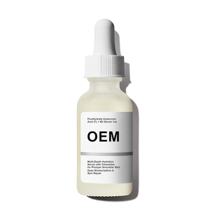 Suero Facial de Ácido Hialurónico + <span class=keywords><strong>B5</strong></span> de Marca Privada 1oz - Hidratación Profunda y Reparación de la Barrera Cutánea con Ceramida para una Piel Más Tersa y Voluminosa - Product Image 1