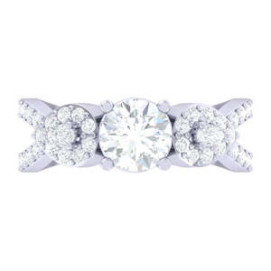 Anillos de Plata de Ley 925 de Primera Calidad para Mujer, Chapados en Oro Rosa y Rodio, con Incrustaciones Elegantes en Forma de Corazón, Modernos, de Acero Inoxidable - Product Image 3