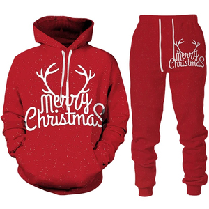 Survêtement de sport d'hiver unisexe de Noël, sublimation personnalisée, respirant, 100% coton polaire avec couleur et logo personnalisés - Product Image 5
