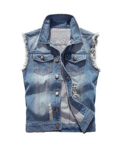 Gilet en jean pour hommes et femmes modernes décontracté Vintage élégant Denim gilet garde-robe essentiel en détresse sans effort Cool Style - Product Image 4