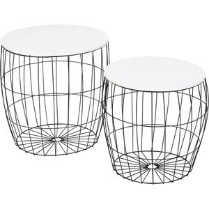 2 Tier <b>Black</b> Color Metal Frame Wooden Top Coffee <b>Side</b> <b>Table</b> Modern Design for Your Living Room or Lounge Space - Product Image 5