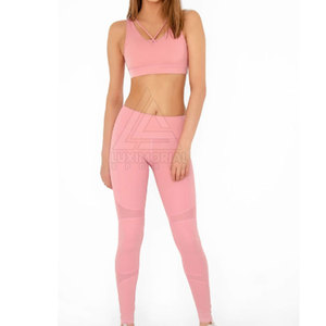 Service OEM Ensemble de yoga professionnel pour femmes grandes tailles, uni, respirant, séchage rapide, 2 pièces sans manches - Product Image 1