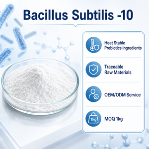 Bacillus Subtilis-10 Probiótico en Polvo, Estable al Calor, de Potencia Personalizada, Materia Prima con el Mejor Precio de Fábrica - Product Image 1