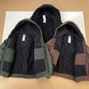 Manteau de travail unisexe à capuche Carhartt, style Detroit classique, avec boutons, en toile tendance, design à revers américain, pour un look décontracté - Product Image 4