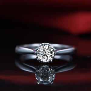Jeulia <b>Solitaire</b> Round Cut Sterling <b>Silver</b> Fashion <b>Ring</b> - Product Image 4