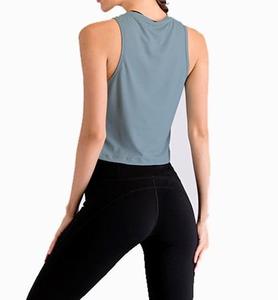 T-shirts à manches courtes simples et légers sexy pour le fitness 100% T-shirt à col rond en coton biologique pour femmes - Product Image 2