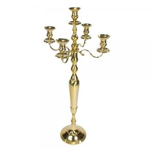 Candélabre en métal plaqué or de conception unique de qualité supérieure bougeoir fait à la main nouveau support en métal de concepteur élégant classique. - Product Image 6