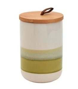 Récipient de stockage galvanisé rond en métal fait à la main de conception simple avec couvercle noir idéal pour l'organisation de la maison et de la cuisine - Product Image 3