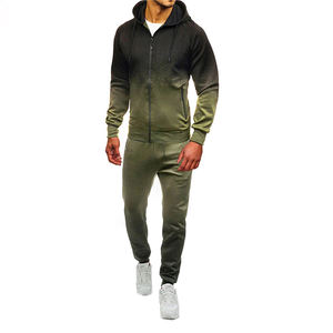 High Quality Low MOQ Comfortable Men Winter Streetwear Hooded Printed <b>Tracksuit</b> Custom Logo Polyester Fleece - Product Image 4