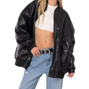 Chaqueta de Cuero de Alta Calidad al por Mayor, Chaqueta de Cuero para Mujer, Diseño Personalizado, Manga Larga, Transpirable, Estilo Urbano - Product Image 1