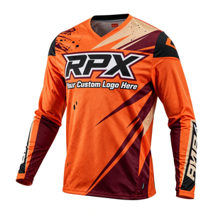 Maillot de motocross personnalisable pour la descente en montagne, coupe-vent, polyester, séchage rapide, vêtements de course automobile, maillot de motocross - Product Image 4