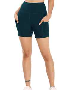 Shorts de cycliste décontractés pour homme, taille mi-haute, effet push-up fessier, contrôle du ventre, yoga, entraînement, séchage rapide, respirant, motif uni - Product Image 5