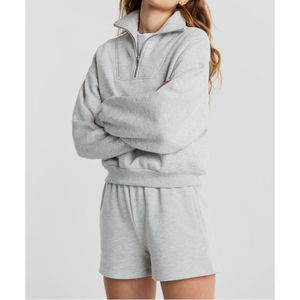 เสื้อฮู้ดดี้ซิปครึ่งตัวขนาดใหญ่พิเศษสำหรับผู้หญิง เสื้อแจ็คเก็ตผ้าฟลีซหนานุ่มแบบสั่งทำพิเศษ คุณภาพสูง เสื้อฮู้ดดี้แบบสวมหัวไซส์ใหญ่สำหรับผู้หญิง - Product Image 3