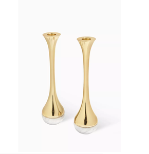 ยกระดับสไตล์การตกแต่งของคุณด้วยเชิงเทียนโลหะมีดีไซน์ที่กำลังมาแรงมีฐานหินอ่อนสำหรับคริสต์มาส - Product Image 3