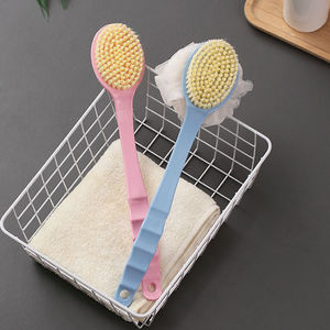 Long Handle Bath Brush <b>Shower</b> Cleaning Brush Soft Bristle Body Scrubber Back Cleaning Brush Bathroom Bathing Tool PP Handle - Product Image 4