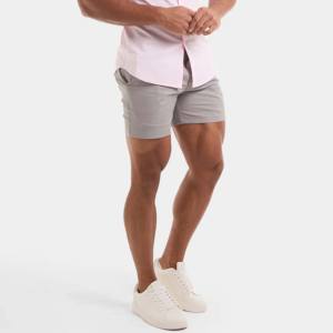 2025 Wholesale Customized High Street Men's Baggy <b>Shorts</b> Hot New Type High Quality <b>Chino</b> Cotton Casual Stretch Solid Pattern - Product Image 3