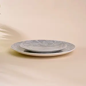 Premium Porcelain <b>Serving</b> Dinner Plate <b>Set</b> 10.5 Inch Eco-Friendly Dishwasher Safe Handmade Durable Modern Luxury Design Trendy - Product Image 3