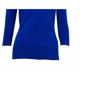 Cardigan da Donna Karen Scott XS con Scollo a V, Blu Navy in Ciniglia con Decorazione Applicata, Traspirante e alla Moda per l'Inverno - Product Image 3