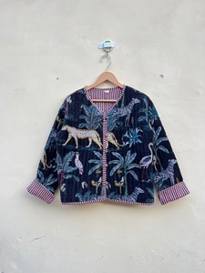 Boho Floral Velours Veste À La Main Matelassé Manteau D'hiver Réversible Vintage Cardigan Unisexe Bohème Survêtement Cadeau pour Elle - Product Image 3