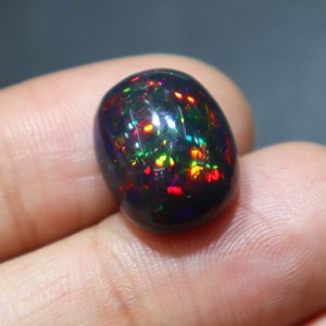 โอปอลดำเอธิโอเปียธรรมชาติทรงรีเจียระไนเรียบสำหรับทำเครื่องประดับ - Product Image 5