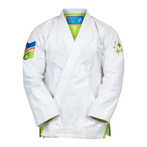 Kimono de Jiu-Jitsu Brasileño Resistente para Entrenamiento y Competencia, 460 g/m², 100 % Algodón Elástico, Ligero, Uniforme de Karate, Transpirable en la Parte Delantera, Secado Rápido - Product Image 3