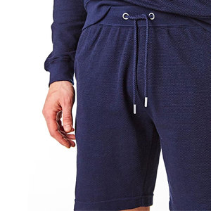 Conjunto de Sudadera con capucha deportiva de talla grande y pantalones cortos de dos piezas para hombre, logotipo personalizado impreso, patrón sólido, transpirable, precio bajo - Product Image 4