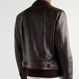 Nouveau gros 2024 personnalisé hommes veste d'hiver en cuir manches longues vestes en cuir pour hommes imprimé veste en cuir service oem - Product Image 6