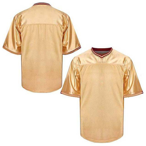 Maillot de football court en maille classique OEM Tissu respirant de haute qualité Anti-UV Couleur personnalisée Équipe de football américain Décontracté - Product Image 1