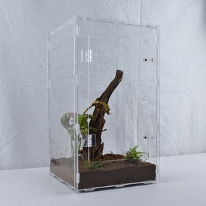 Groothandel Bingyu UV-bestendige Phelsuma Daggekko Front-opening Installatie zonder gereedschap Modulair Stapelbaar Klein Acryl Terrarium - Product Image 5