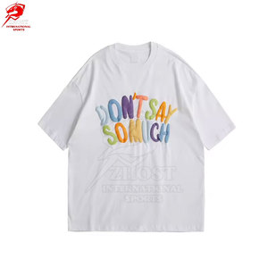 เสื้อยืดพิมพ์ลายพัฟฟ์สุดฮิต ผ้าคอตตอนหนา ทรงปกติ แฟชั่นแนวสตรีทสุดล้ำ - Product Image 1