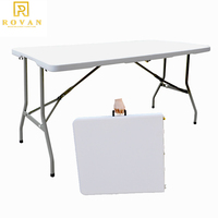 Table de bar à cocktails pliante en plastique pour 10 personnes, table ronde en HDPE, utilisée pour les mariages, tables pliantes pour fêtes