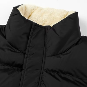 Veste d'hiver matelassée en duvet pour homme, couleur unie personnalisée, imperméable, avec cordon de serrage à l'ourlet, doublure en polaire thermique, chaude, 2026 - Product Image 2