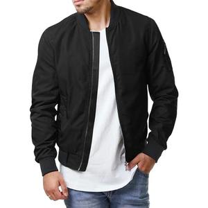 Blouson d'aviateur de qualité supérieure pour hommes de meilleure qualité Logo personnalisé toile tissu col montant 2025 coupe ajustée - Product Image 1