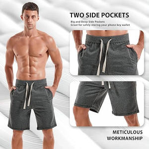<b>Men's</b> Casual Classic <b>Shorts</b> Athletic Cotton Sweat <b>Shorts</b> with Drawstring - Product Image 2