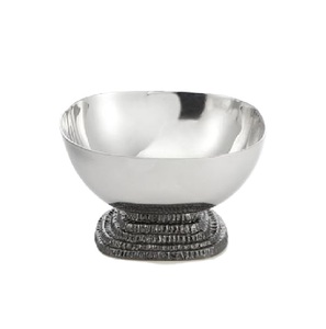 Grand bol à glace en argent avec base ronde en acier inoxydable Bol à vin et à champagne pour les bars et les fêtes d'hôtel - Product Image 3