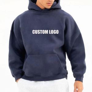 Sweat à capuche oversize en coton 100% de qualité supérieure, personnalisable en gros, avec poches, imprimé brodé et sublimation, idéal pour l'hiver - Product Image 5