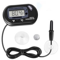 Thermomètre d'aquarium numérique Détecteur de thermomètre de réservoir de poissons Capteur de température d'eau Hygromètre avec ventouse