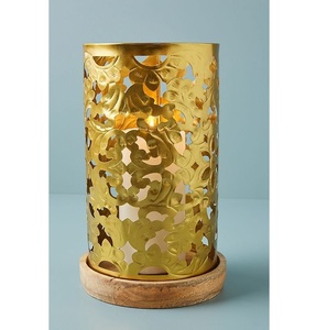 Porte-bougie en fer rond finition argentée, nouveau design pour la décoration d'éclairage à la maison et pour les mariages, décoration de table - Product Image 3