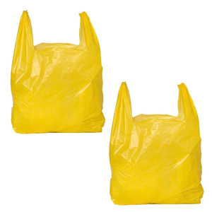 Sacs de courses modernes en plastique PE HDPE, taille personnalisée pour les plats à emporter, les boulangeries, les fast-foods et les magasins de boissons - Product Image 1